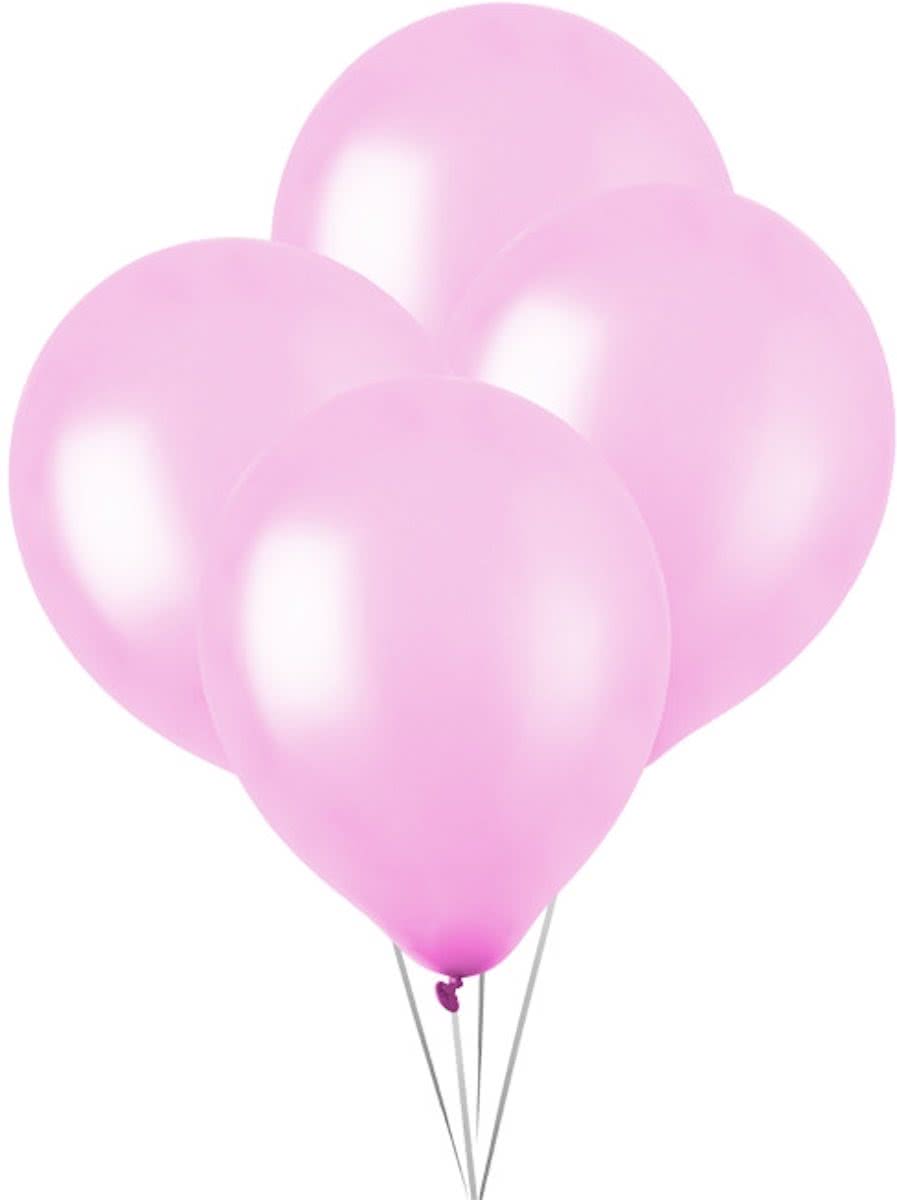 Metallic Ballonnen Lichtroze (50st)