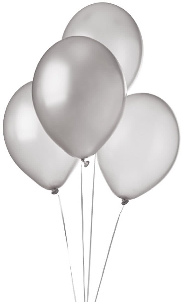 Metallic Ballonnen Zilver (50st)