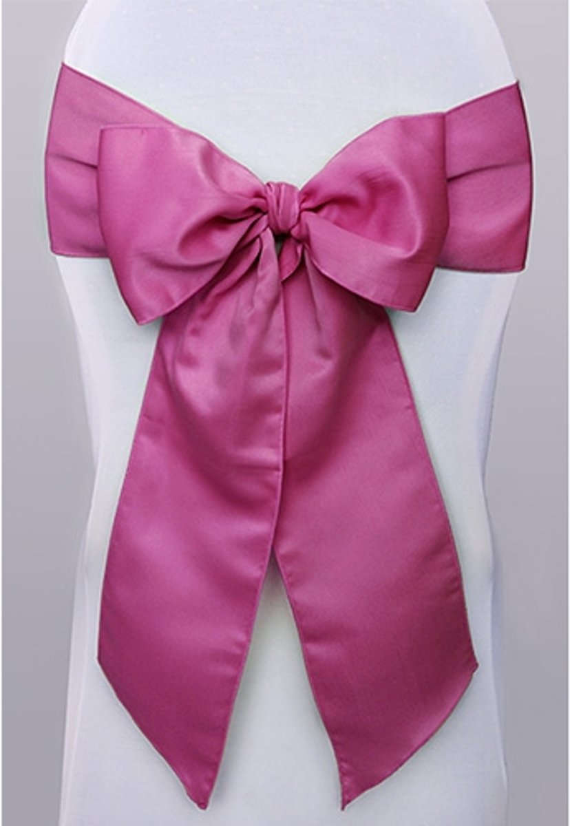 Stoelversiering - Strik fuchsia (10 stuks)