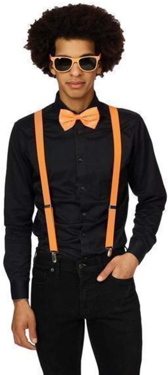 Partyline Fluo neon oranje Accessoire set