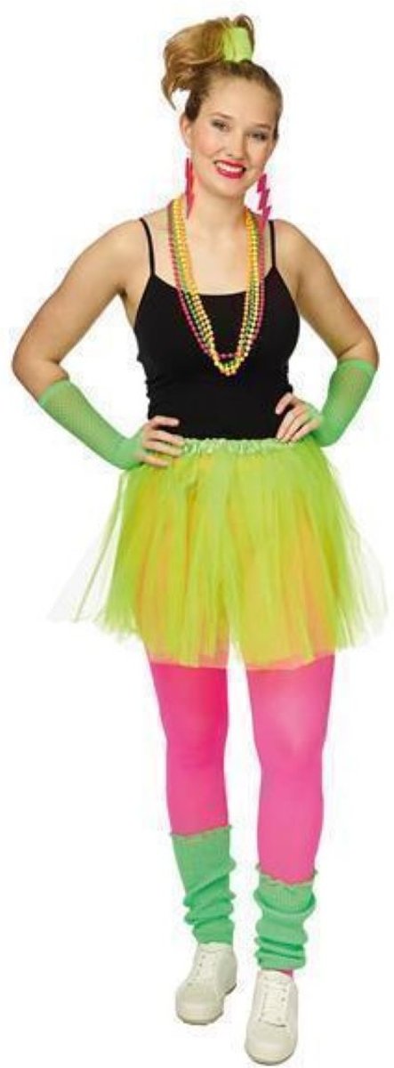 Partyline Neon Groene Tutu 4 delige set