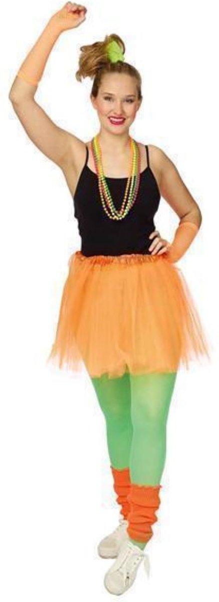 Partyline Neon Oranje Tutu 4 delige set