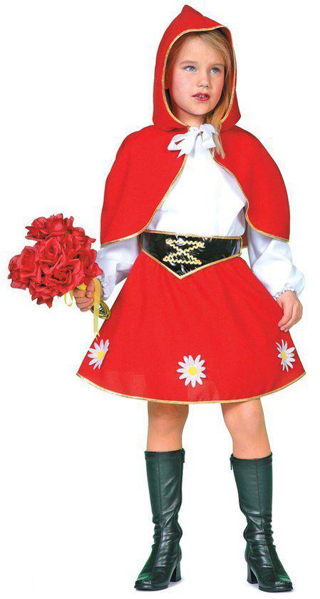 Carnavalskleding Roodkapje Jurkje met rode cape meisje Maat 104