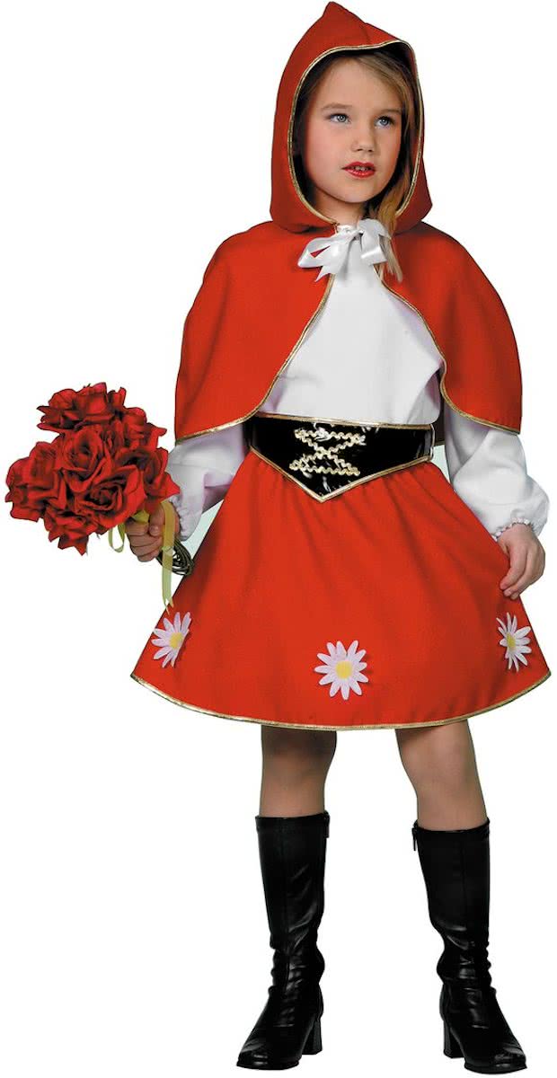 Carnavalskleding Roodkapje Jurkje met rode cape meisje Maat 140