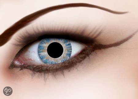 Contactlens magic blauw gekleurd