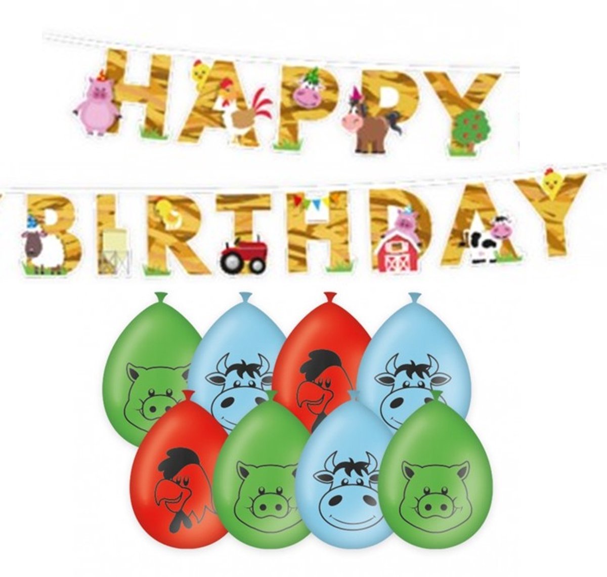 Versiering pakket BOERDERIJ kinder verjaardag.