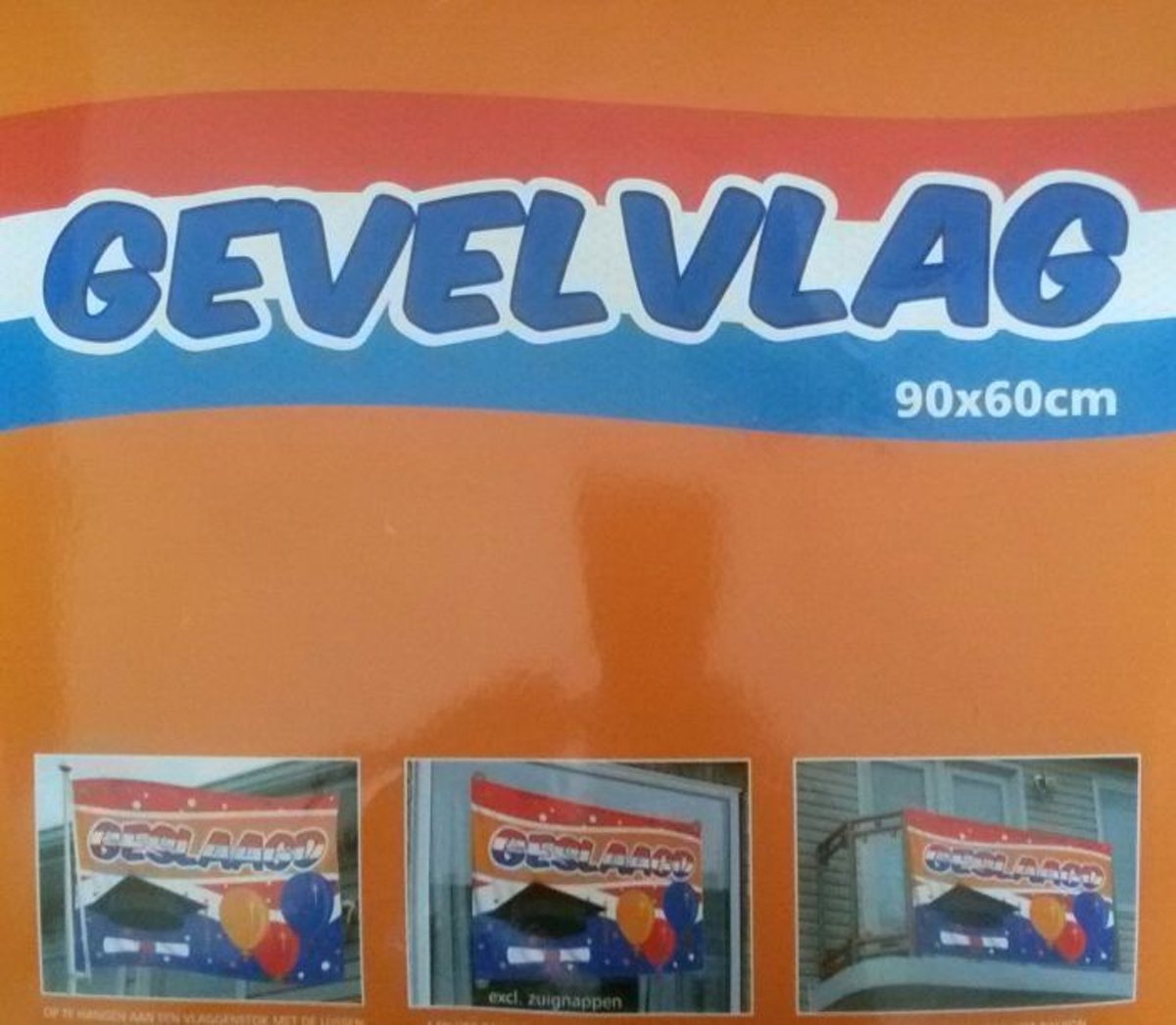 Hoera Geslaagd Gevelvlag 90x60cm