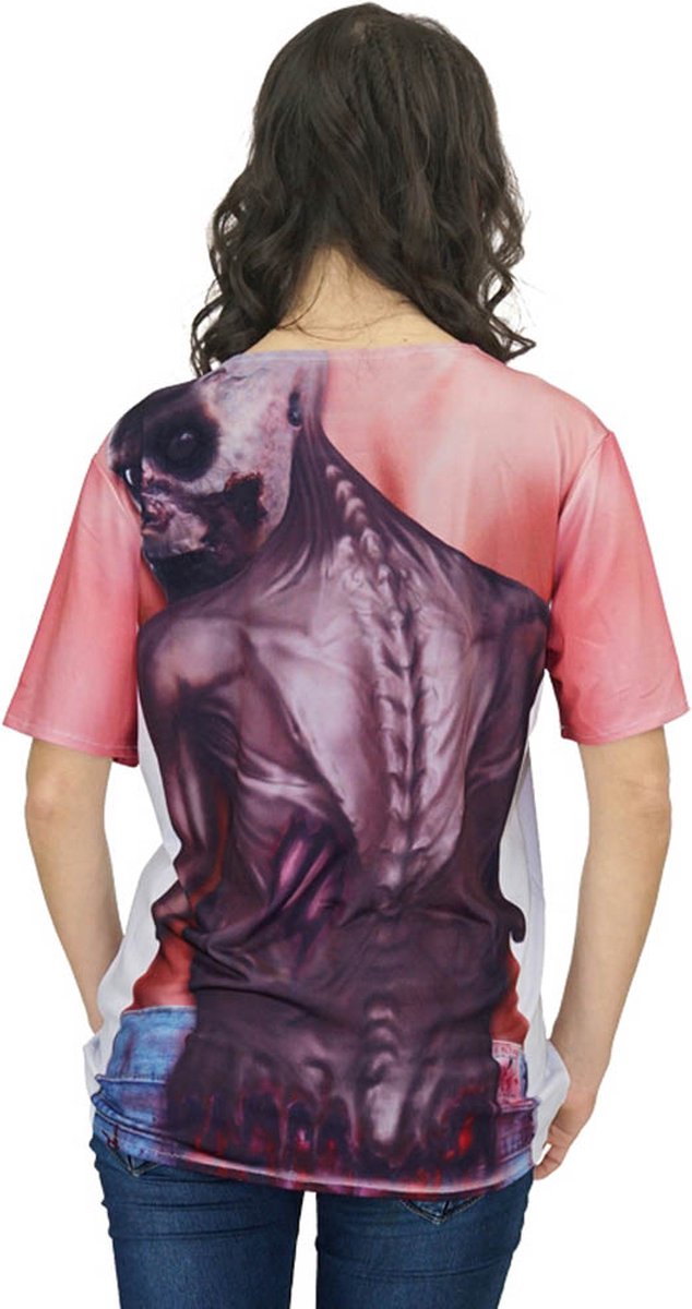 Halloween kostuum Dames - Skelet Shirt - Horror - Maat M