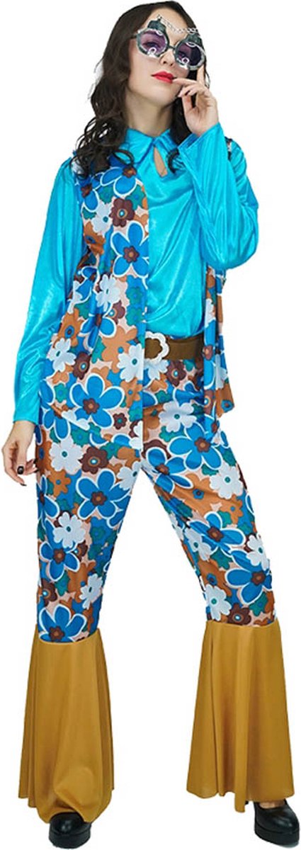 Kostuum Dames - Hippie - Flower Power - Maat M