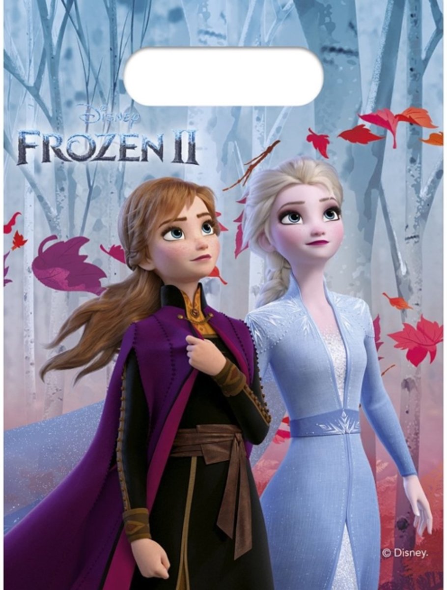 Frozen 2 Uitdeelzakjes 23x16,5cm 6 stuks