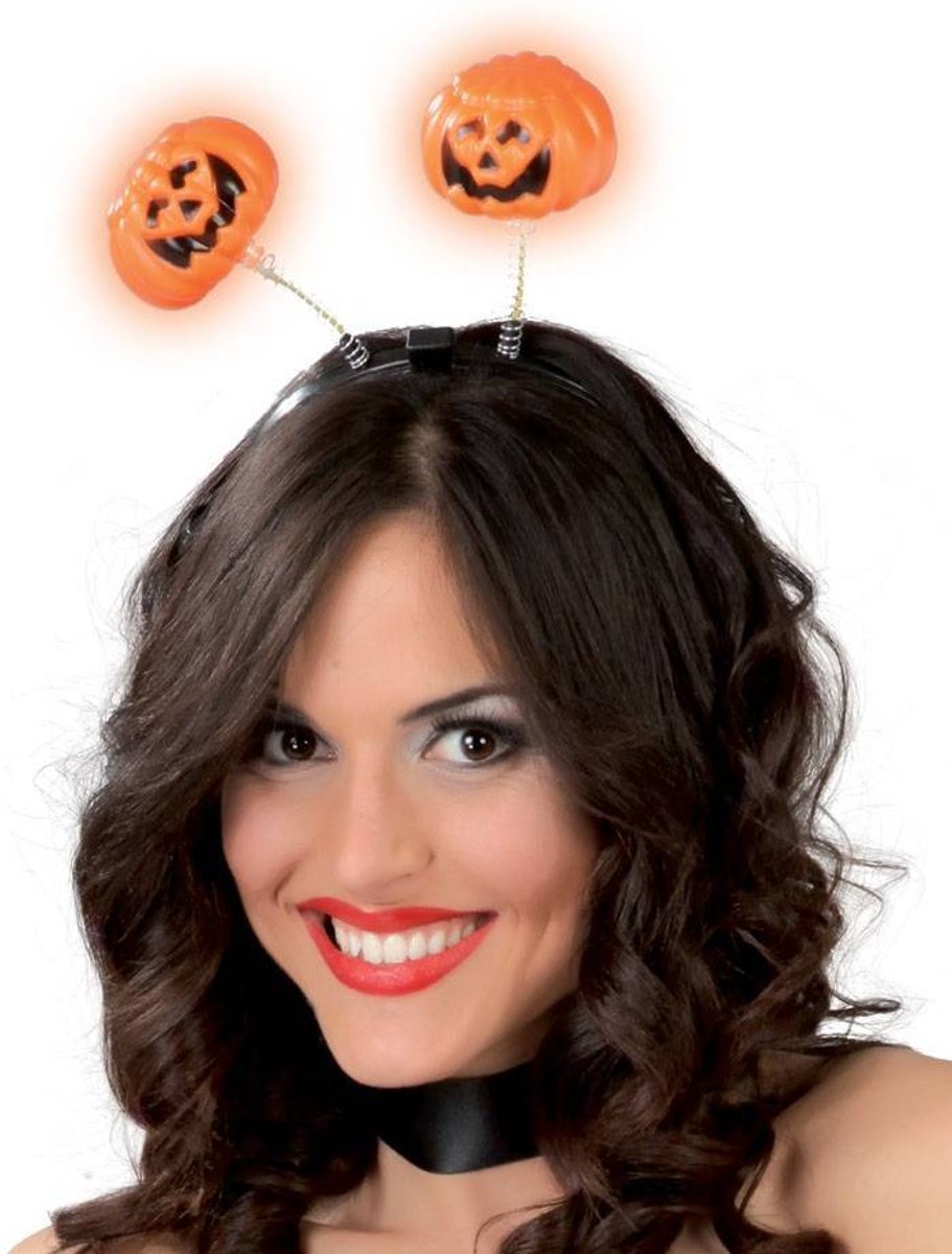 Halloween Haarband Pompoenen met licht