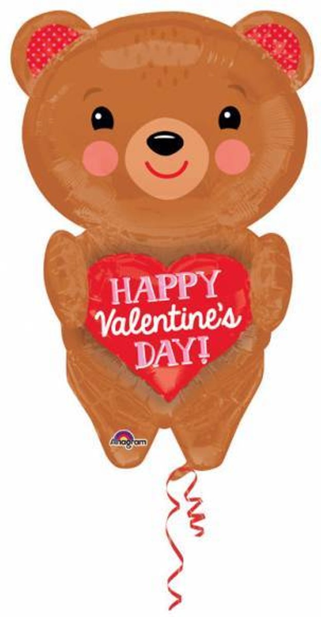 Helium Ballon Happy Valentines Day Beer XL 71cm leeg