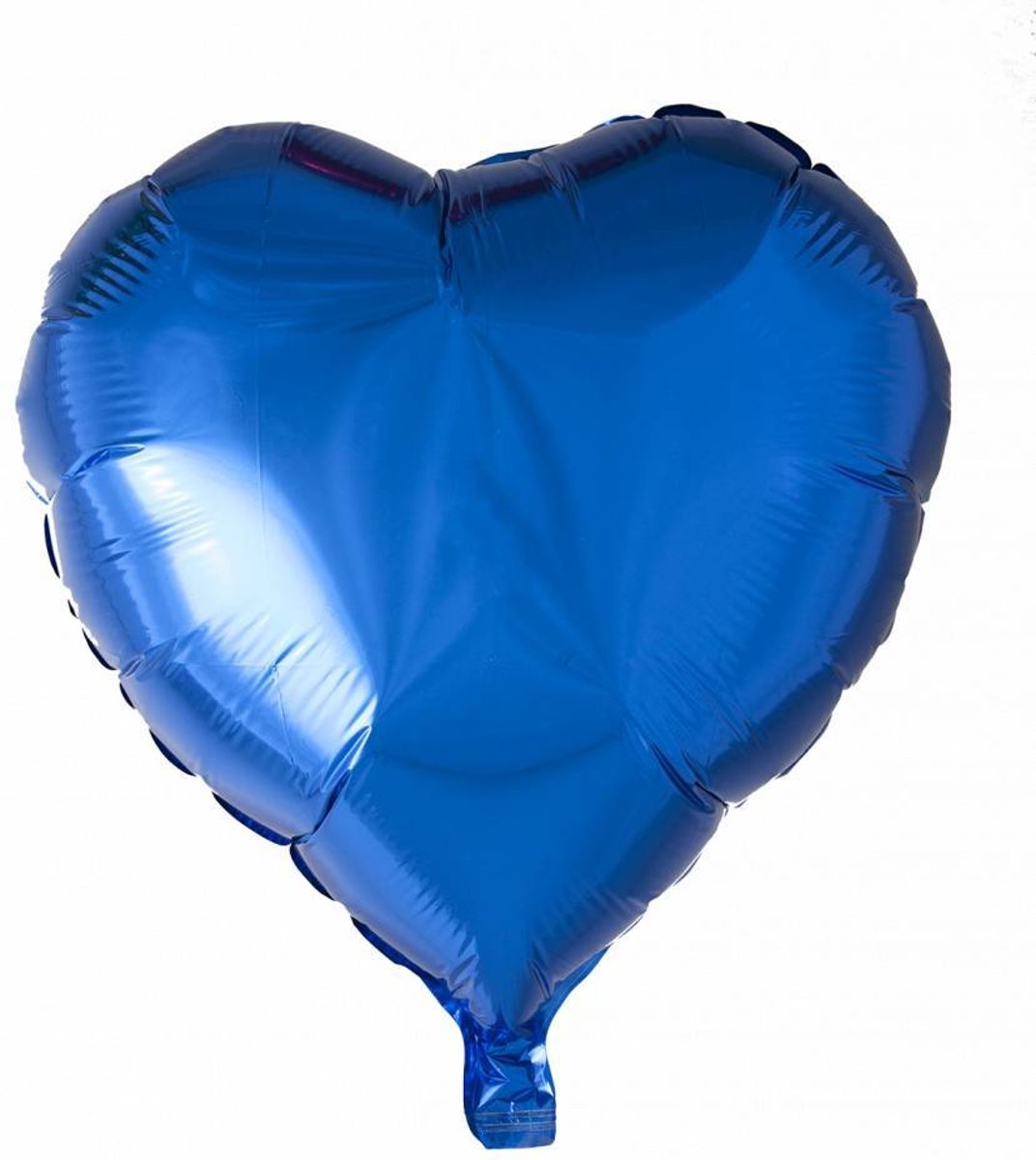 Helium Ballon Hart Blauw 46cm leeg