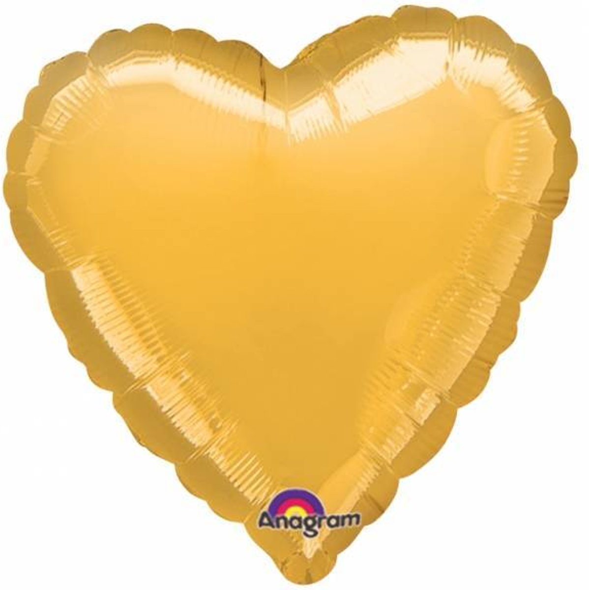 Helium Ballon Hart Goud 45cm leeg