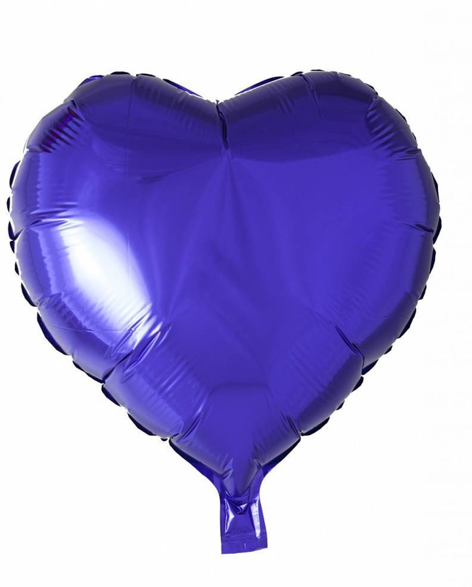 Helium Ballon Hart Paars 46cm leeg