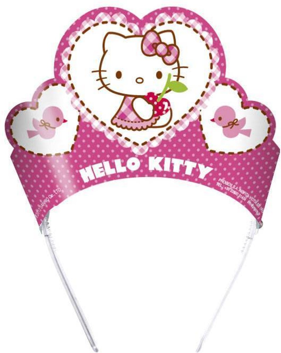 Hello Kitty - 4 kartonnen tiaras