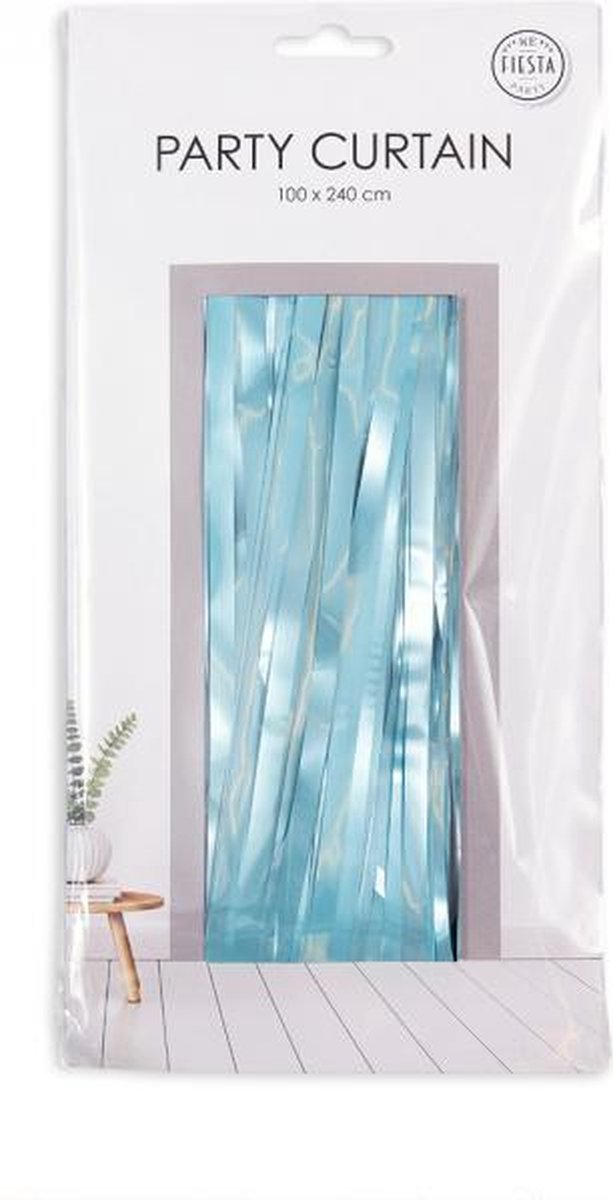 Lichtblauw Deurgordijn Folie 2,4x1 meter