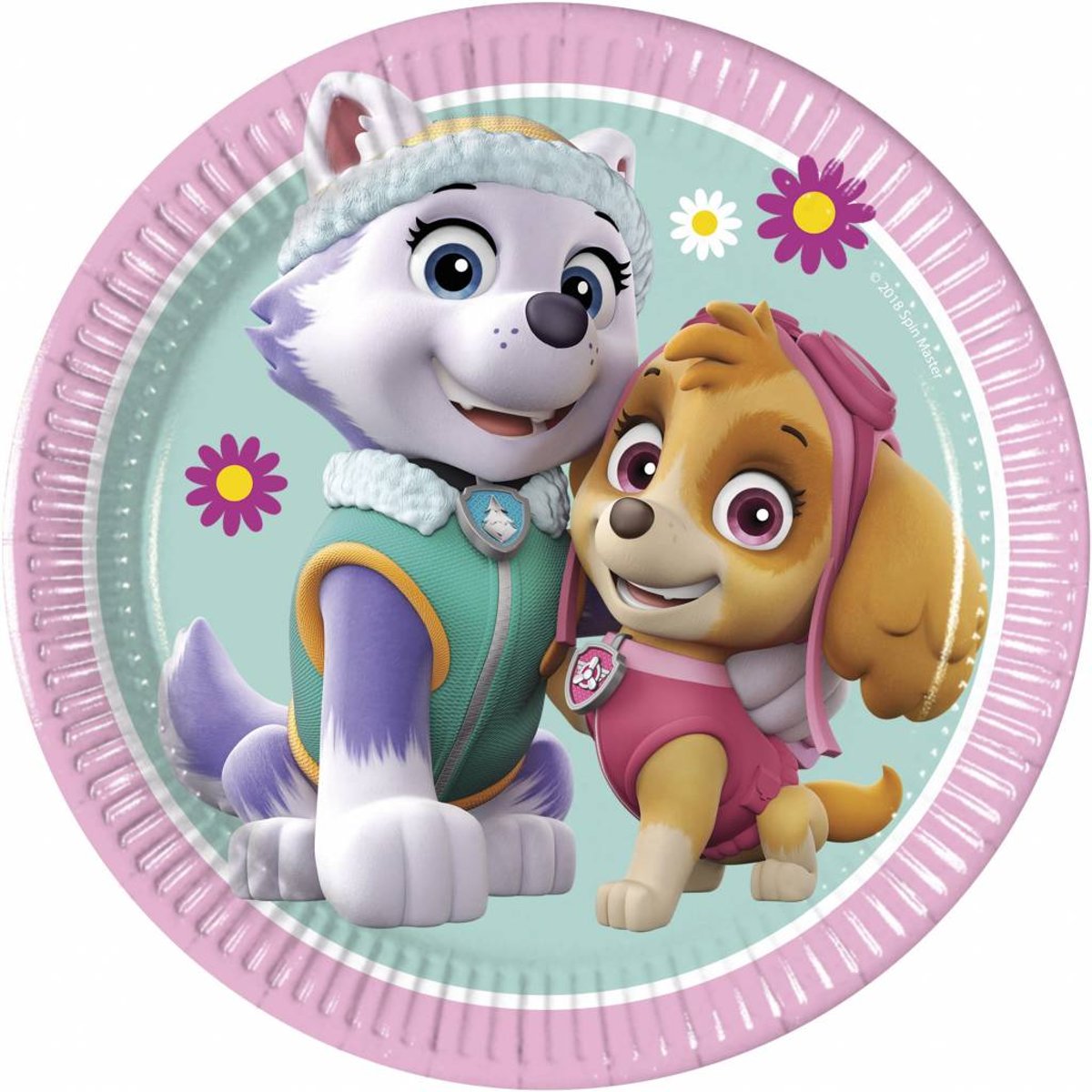 Paw Patrol Skye en Everest gebakbordjes ø 19,5 cm. 8 st.