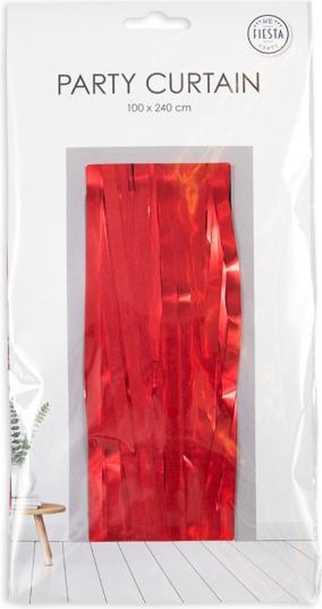 Rood Deurgordijn Folie 2,4x1 meter