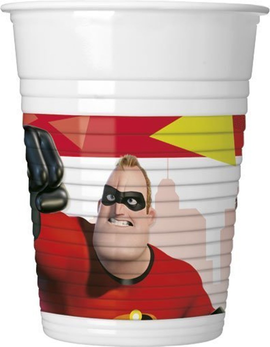 The Incredibles 2 Bekers 200ml 8 stuks
