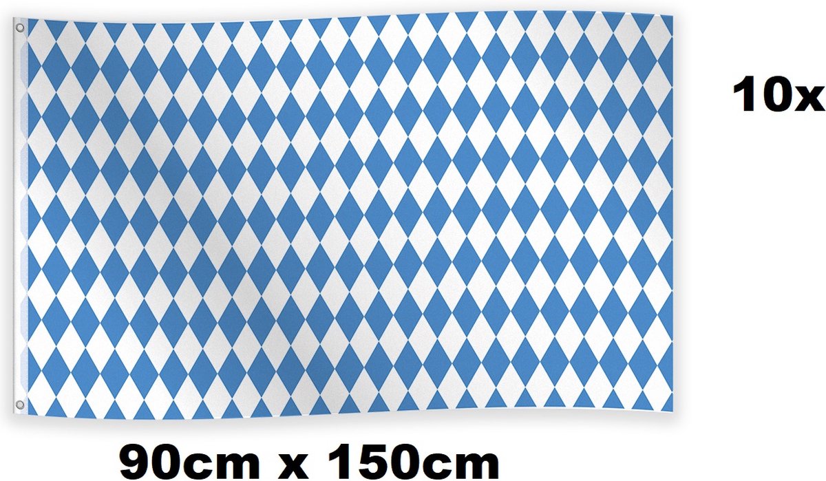 10x Vlag Oktoberfest 90cm x 150cm - Landen festival thema feest fun verjaardag Apres ski Biertje