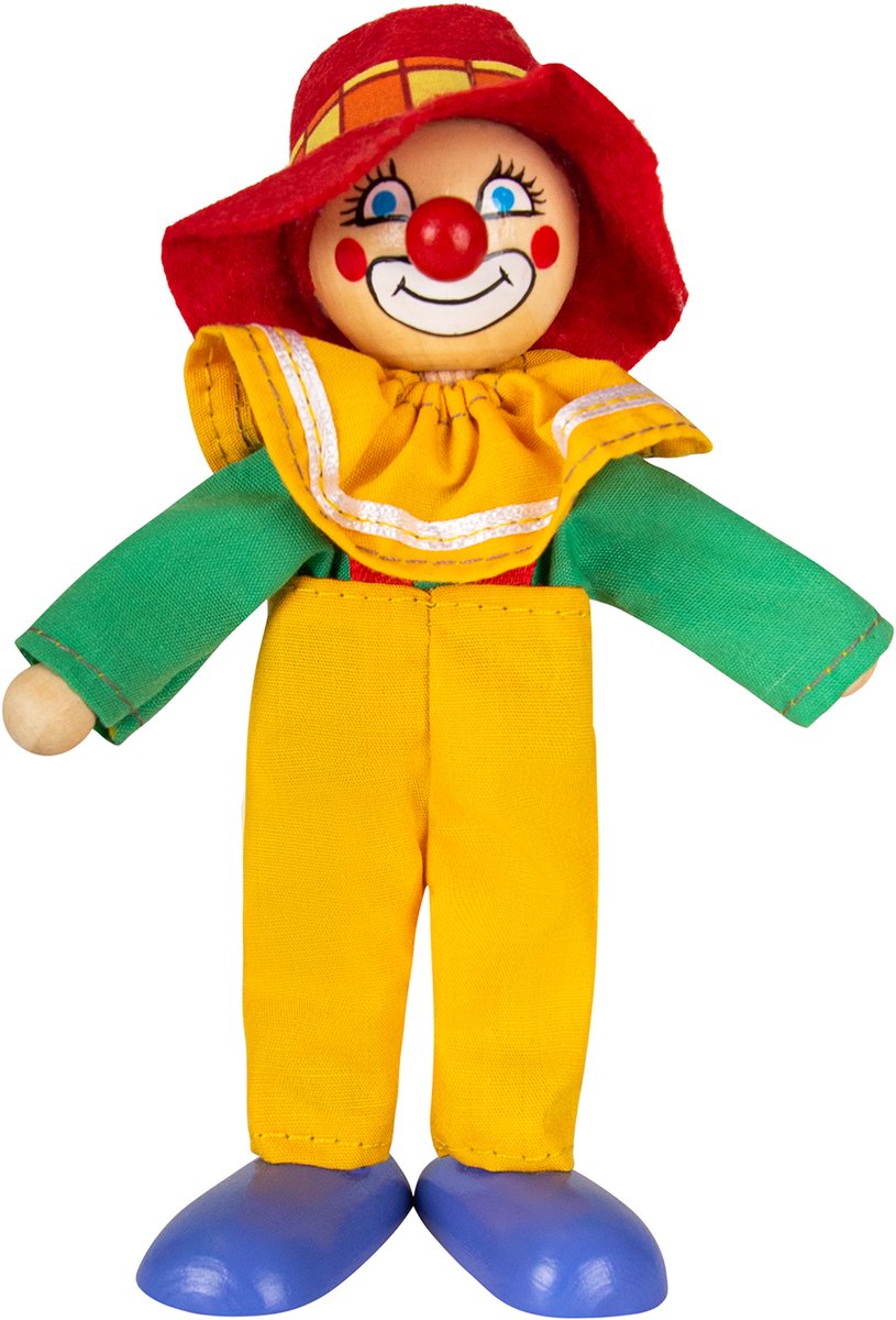 Broche Clowntje rood haar op speld