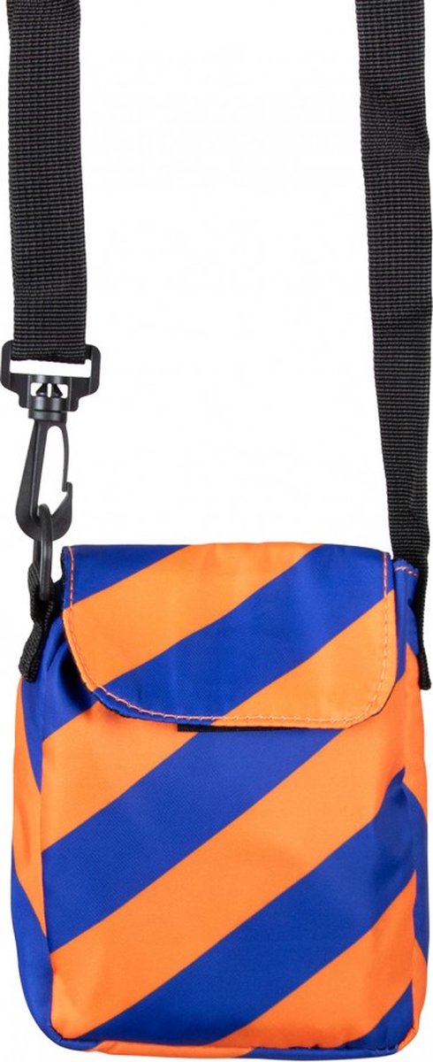 Partyxplosion - tasje - zwarte riem - oranje en blauw