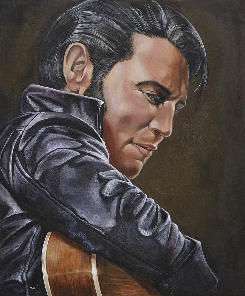 Elvis Presley 5 - kunst reproductie - canvas - 50 x 70cm