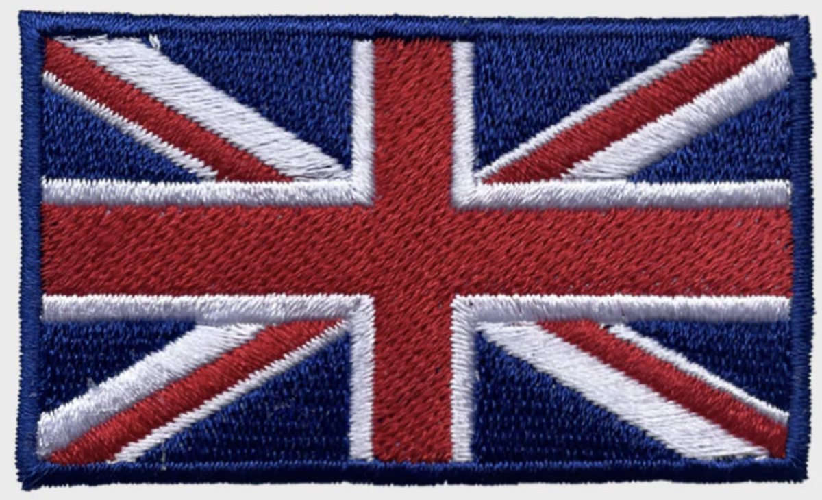Britse Vlag - Verenigd Koninkrijk - Engeland - Strijkpatch - Strijkapplicatie - Strijkembleem - Badge - Patches