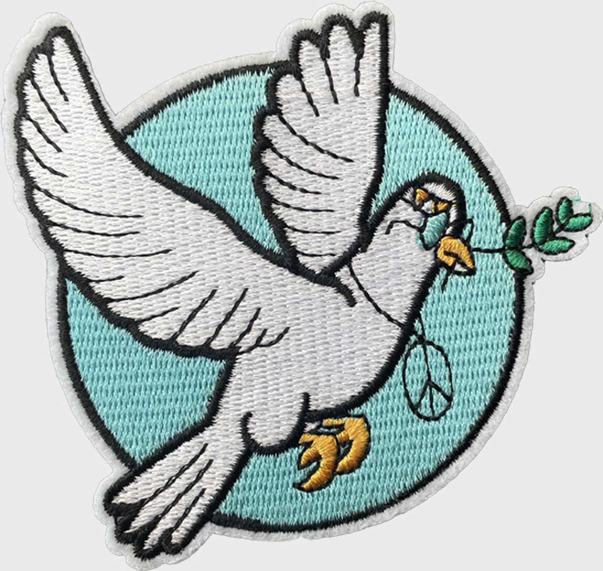 Patchy® – Hippie Duif Strijkpatch - Strijkapplicatie - Strijkembleem - Badge - Patches