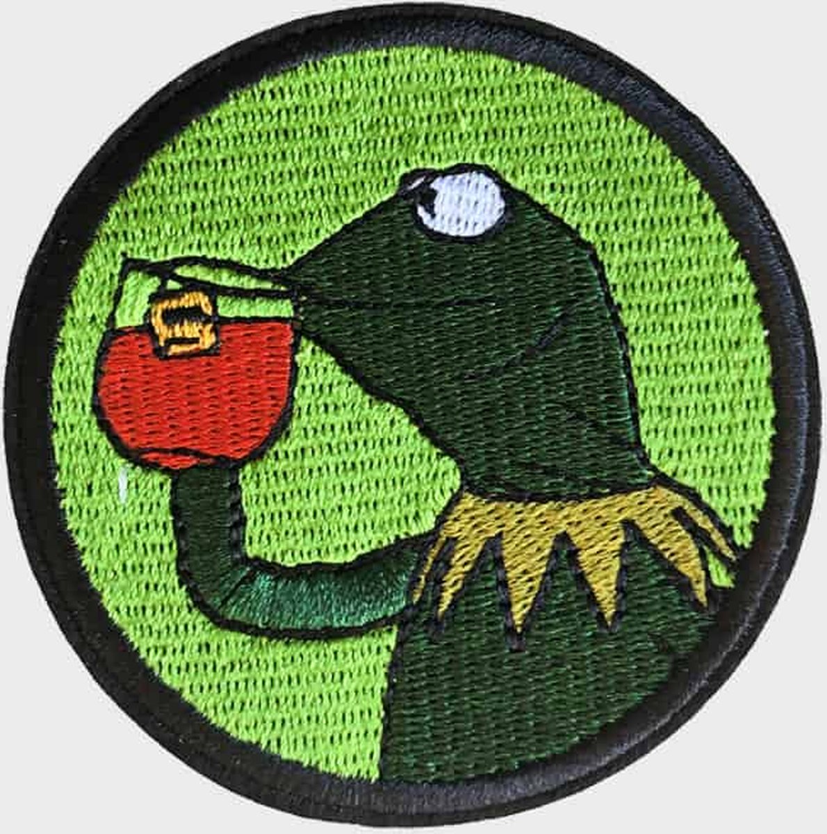 Patchy® – Kermit De Kikker Strijkpatch - Strijkapplicatie - Strijkembleem - Badge - Patches