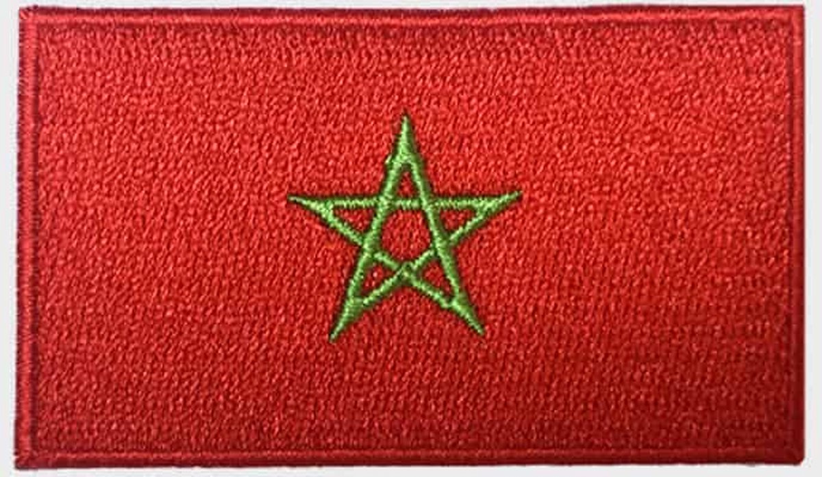 Patchy® – Marokkaanse Vlag Strijkpatch - Strijkapplicatie - Strijkembleem - Badge - Patches