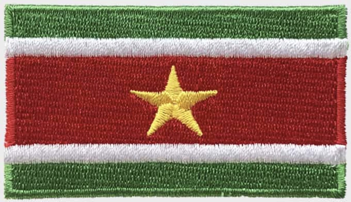 Patchy® – Surinaamse Vlag - Strijkpatch - Strijkapplicatie - Strijkembleem - Badge - Patches