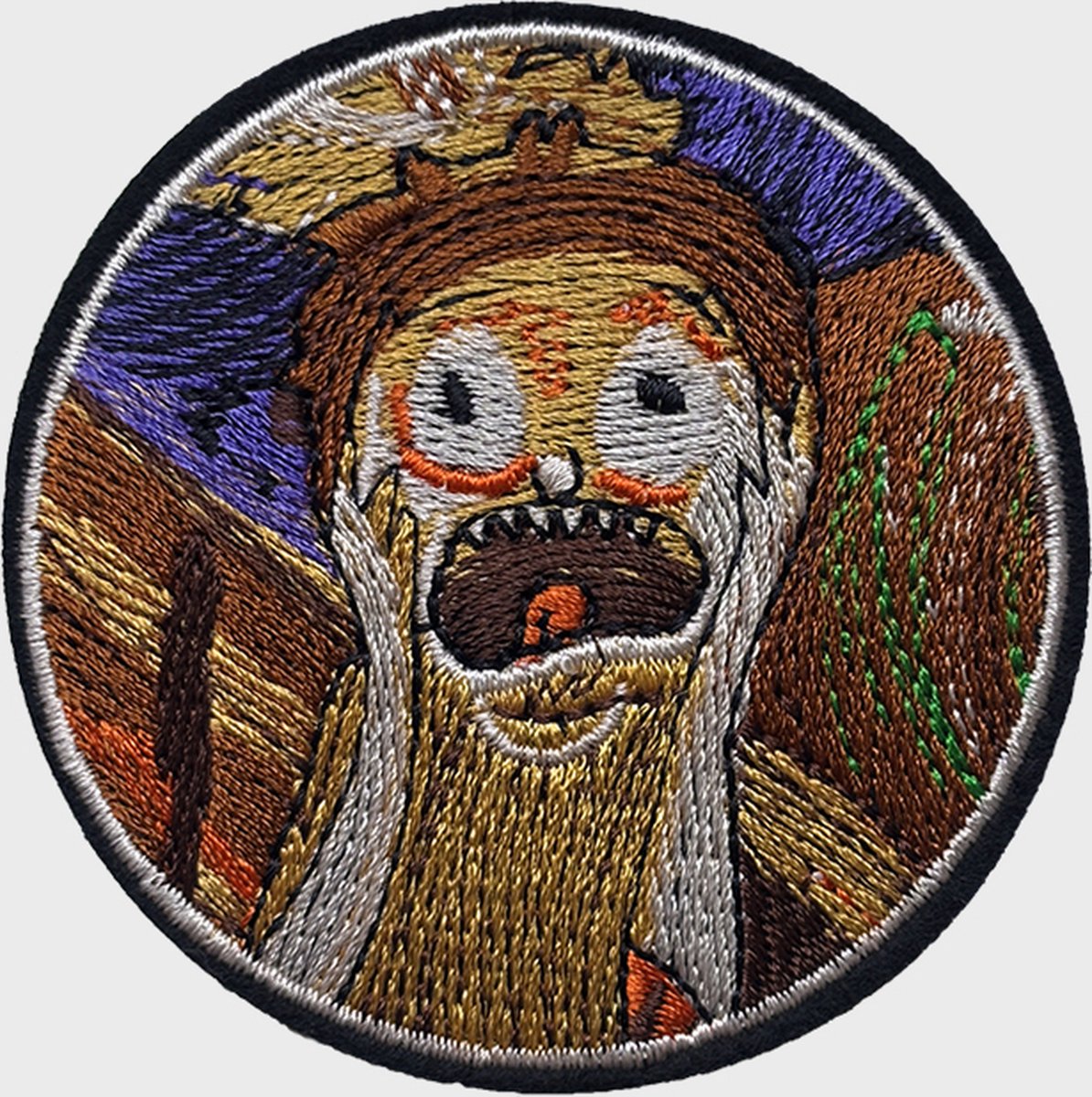 Patchy® – The Scream (De Schreeuw) Strijkpatch - Strijkapplicatie - Strijkembleem - Badge - Patches