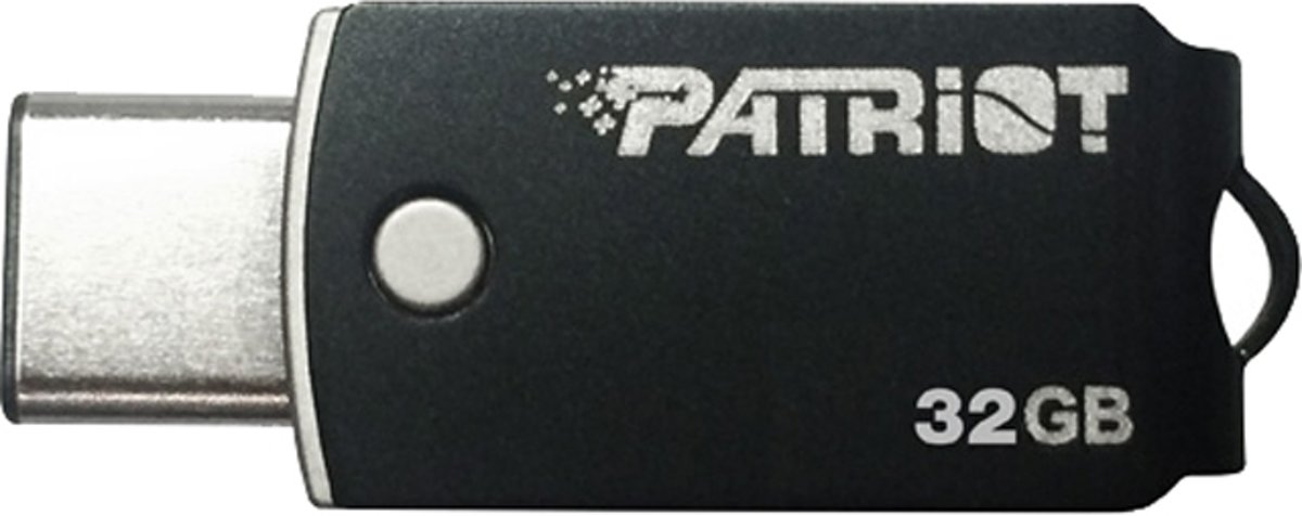 Patriot Memory Stellar-C 32 GB 32GB USB 3.0 (3.1 Gen 1) USB-Type-A-aansluiting USB Type-C-connector Zwart USB flash drive