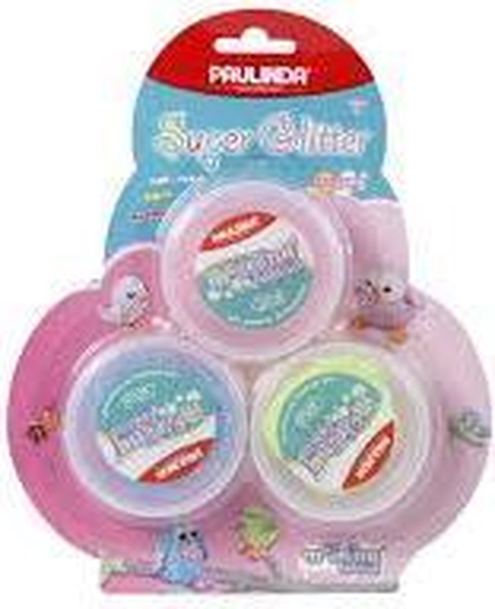 modeleerklei, 3 stuks a 45 ml, super glitter