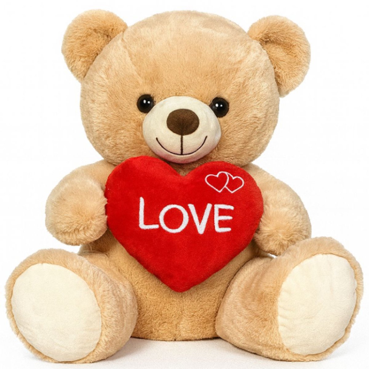 Teddybeer (Bruin) met Hart Love Pluche Knuffel 20 cm - Valentijnsdag cadeau voor hem haar - Knuffelbeer Beertje Teddy Liefde Mannen Vrouwen - Valentijn Cadeautje teddybeer
