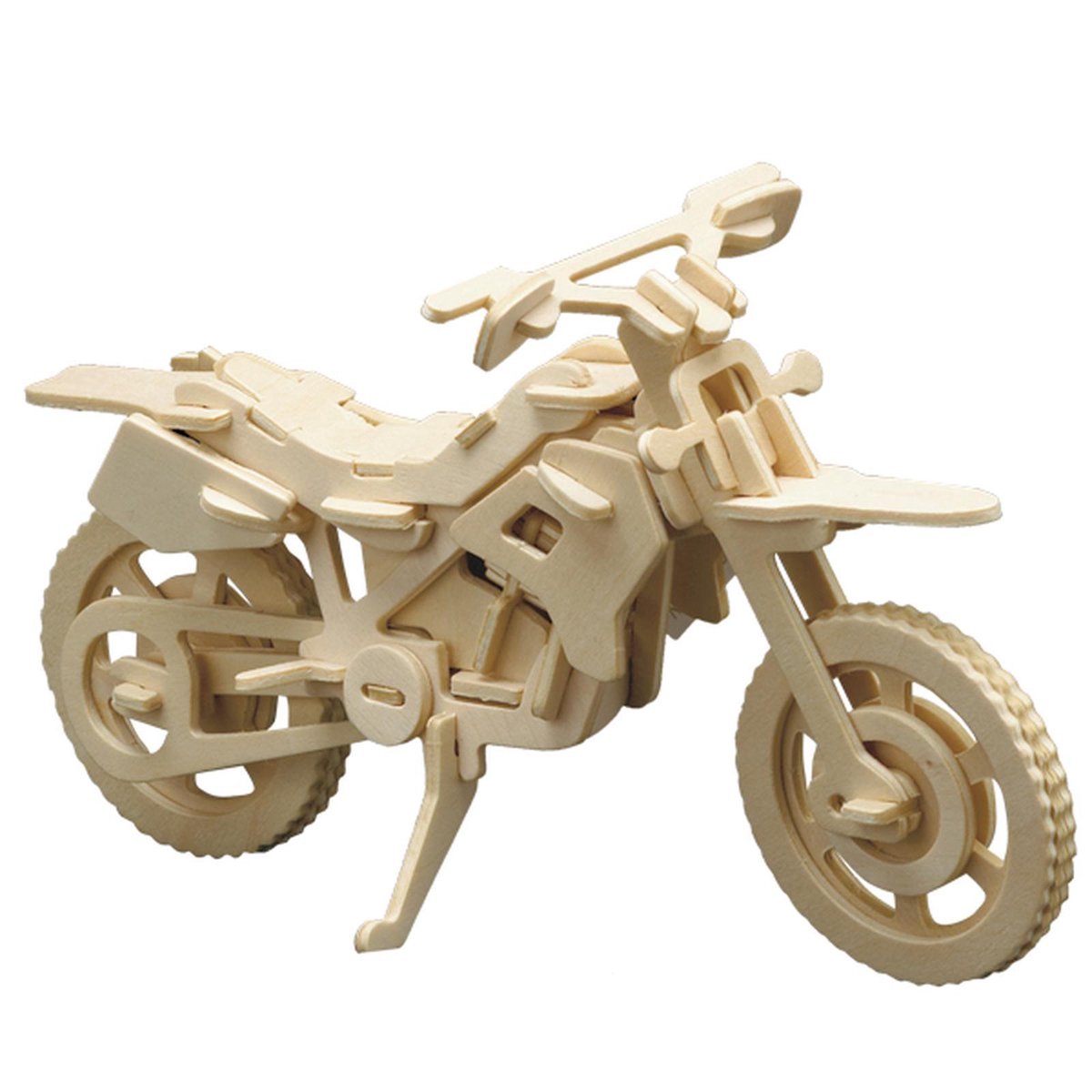Houten bouwset crossmotor 25x13 cm