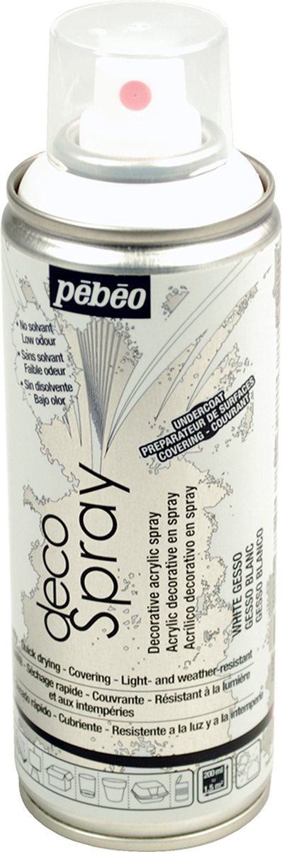 Gesso wit - deklaag - 200 ml – décospray - Pébéo