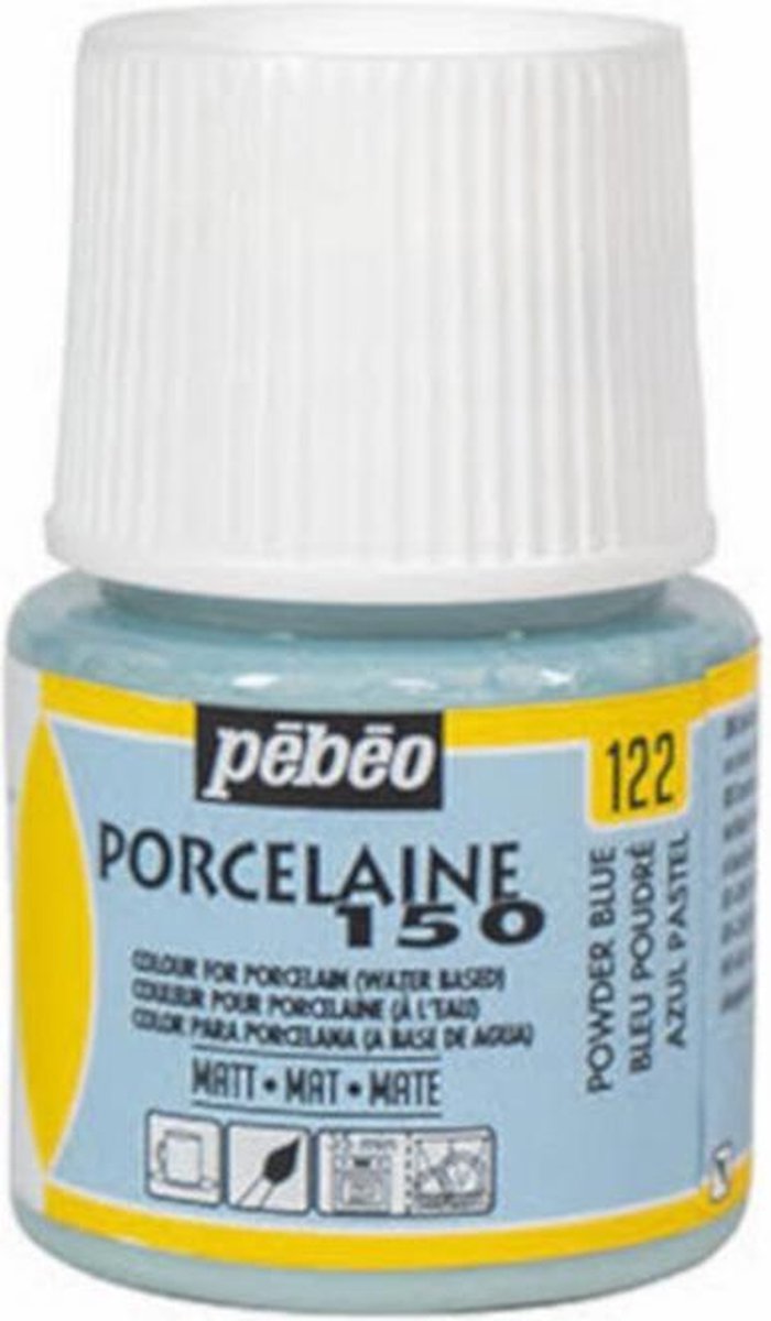 Porseleinverf - 122 Powder Blue - Pebeo - 45ml