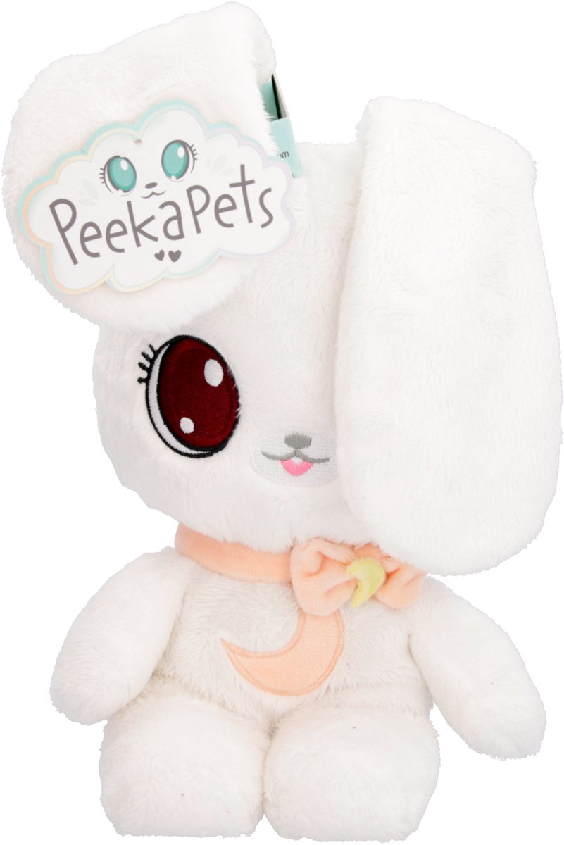 Peekapets Bunny wit - Kiekeboe Knuffel