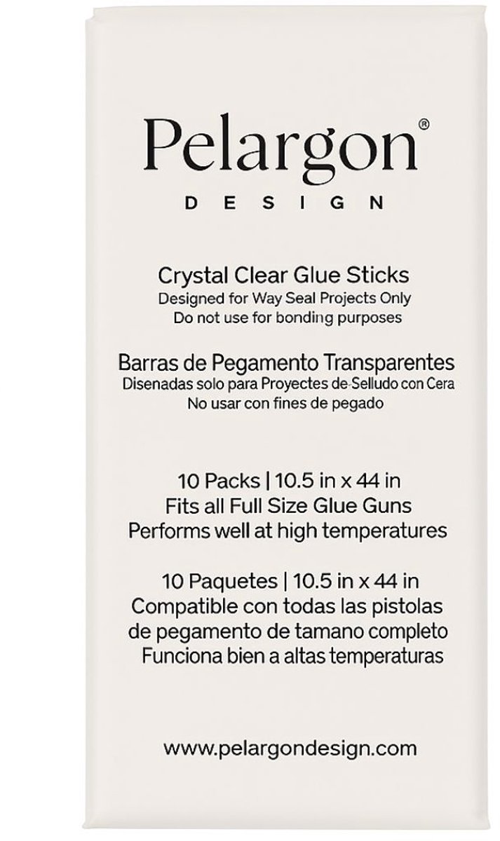 Pelargon Design Transparante zegelwax - Doorzichtige was - 11x270 mm - 10 Staven