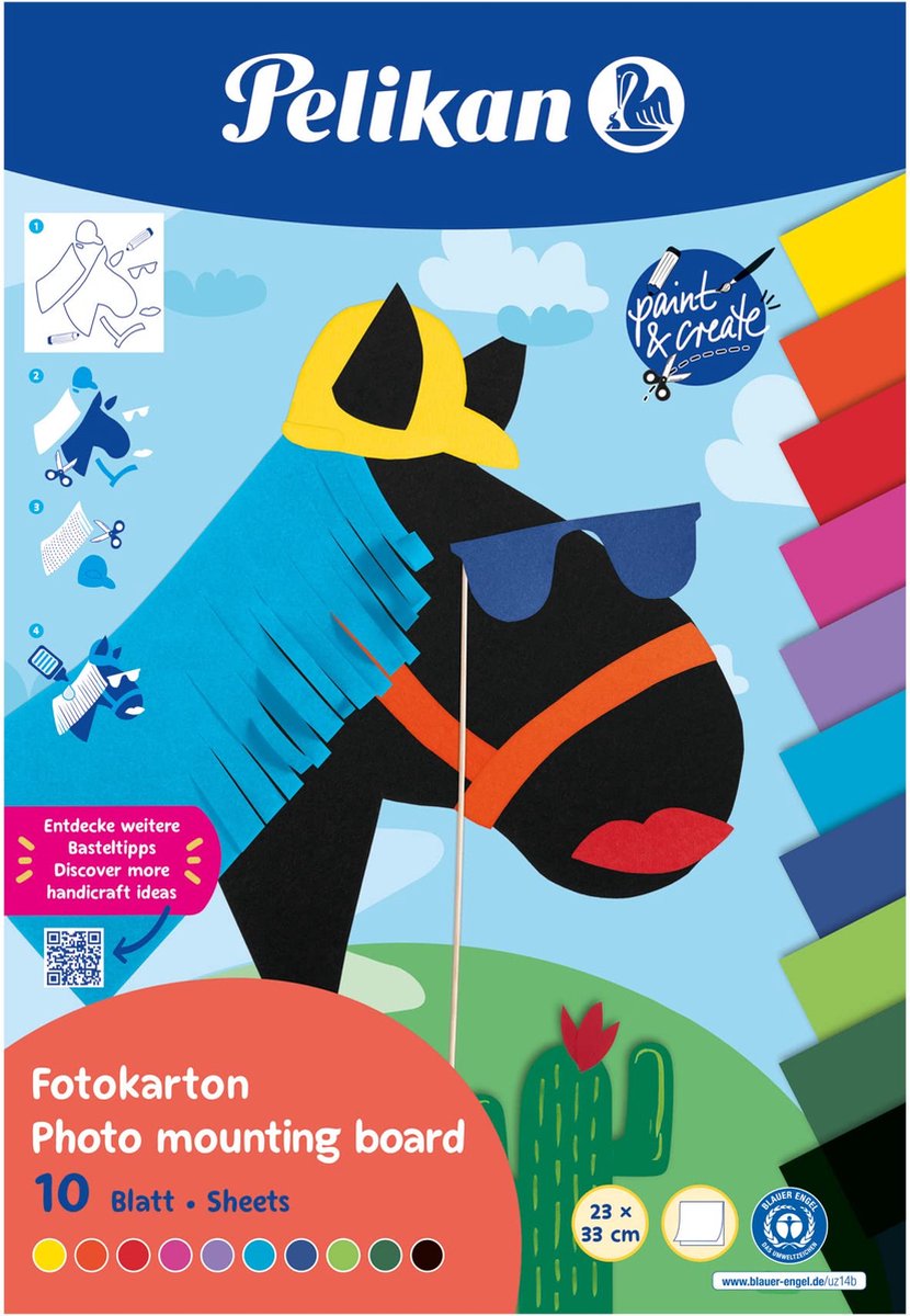 Pelikan fotokarton 23x33 cm FOKA - 10 vellen - 10 kleuren