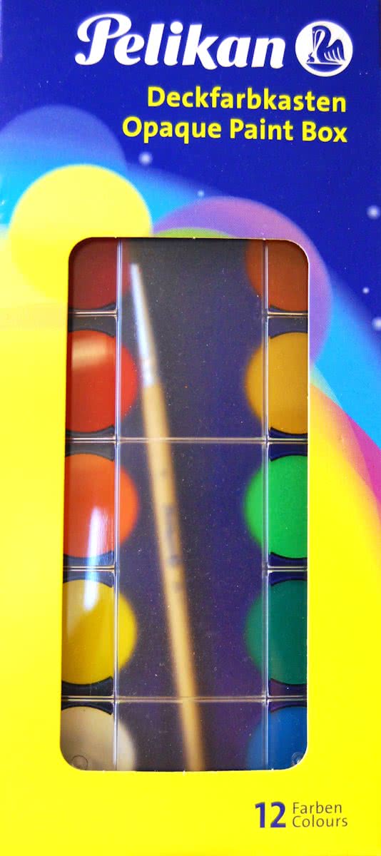 Pelikan verfdoos plakkaatverf Paintbox 12 napjes