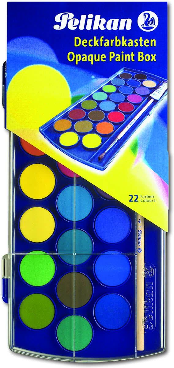 Pelikan verfdoos plakkaatverf Paintbox 22 napjes