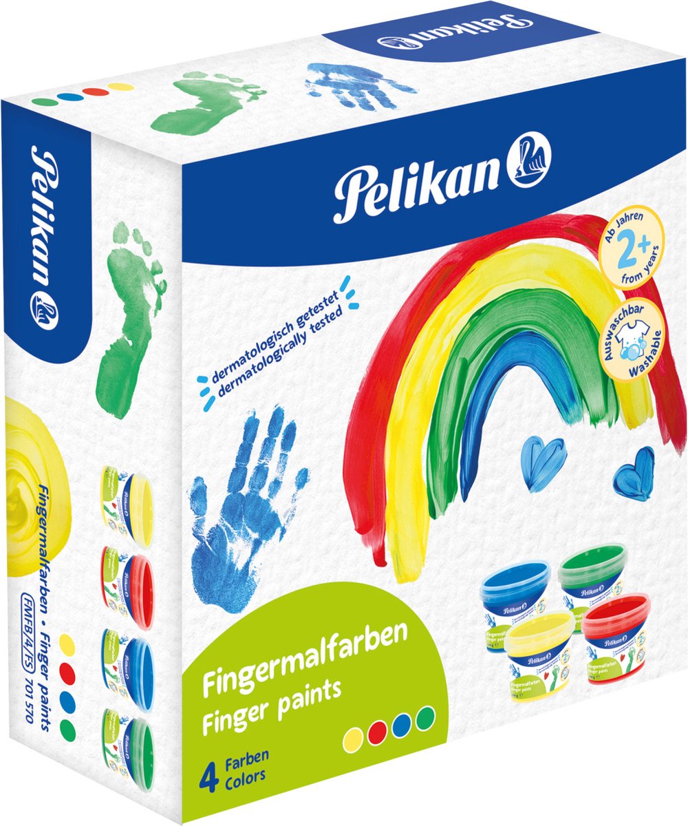 Pelikan vingerverf - Basic - 4 kleuren