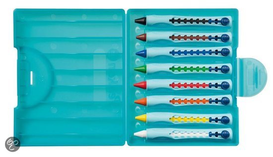 Waskrijtstift Griffix etui met 8 kleuren