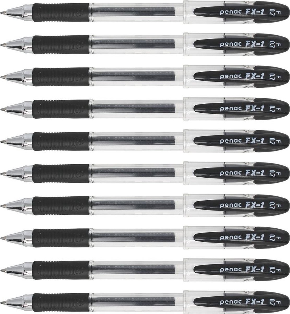 Penac FX-1 - 12 Pack - Gel Pen - 0.7mm - Zwarte Inkt