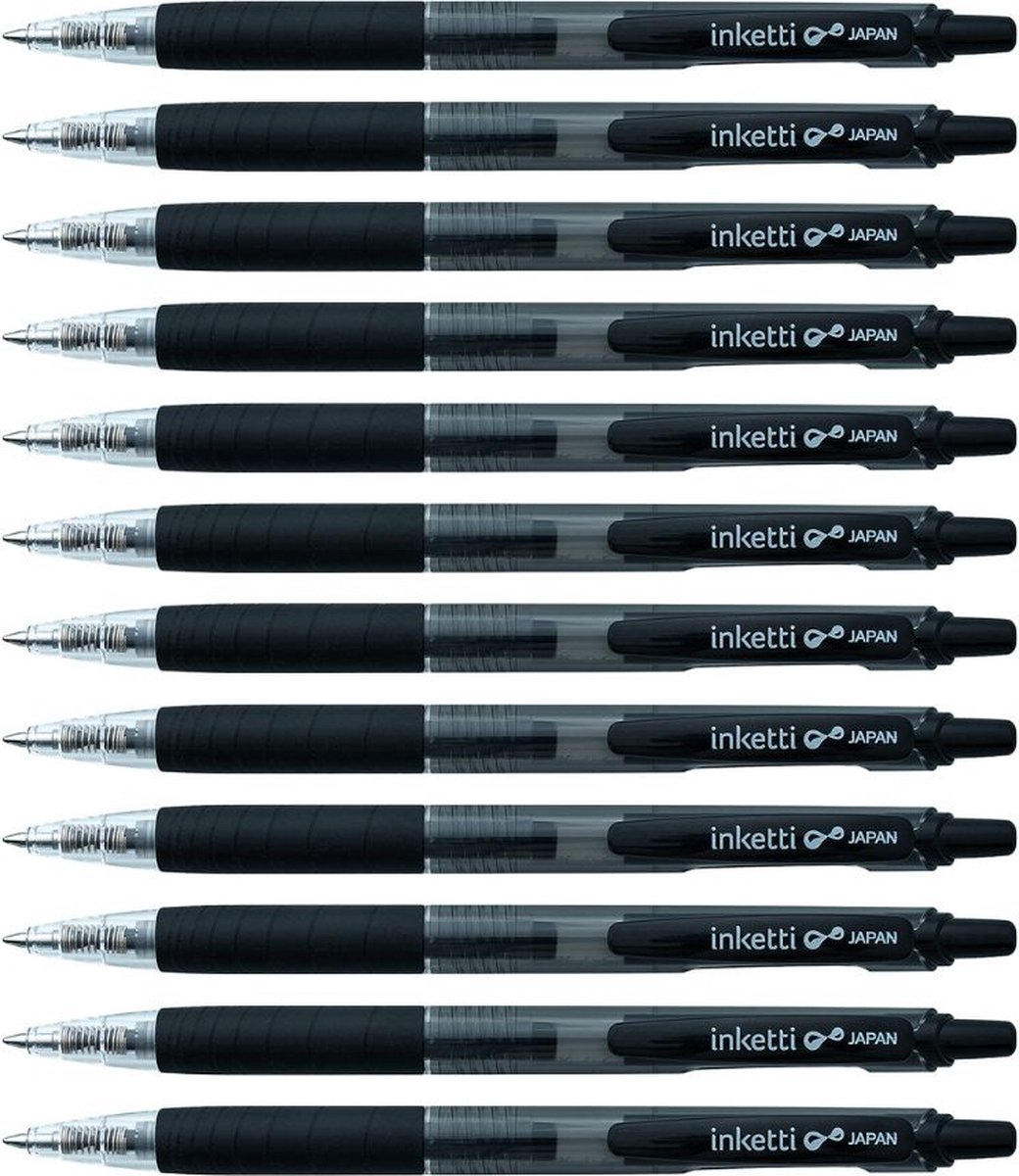 Penac Inketti - Gel-ink balpen - 0.7mm - Zwart - 12 Pack
