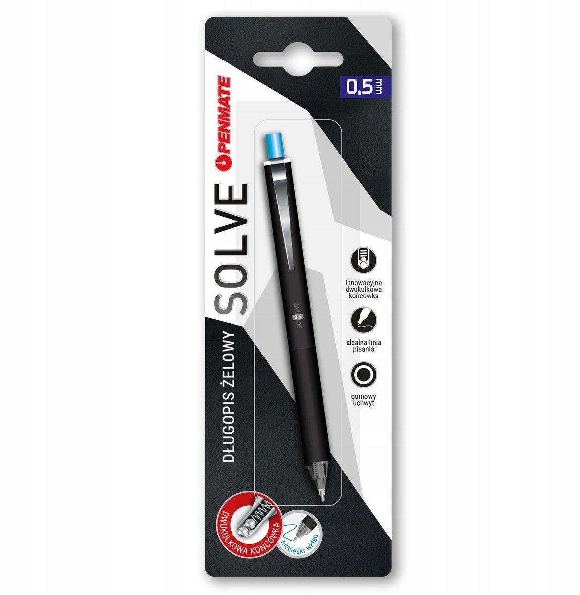 PENMATE Solve Gelpen Blauw - Zachte Schrijfstijl, Sneldrogend